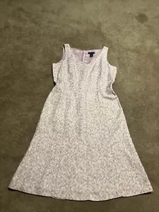 Ann Taylor Gr. 10 ärmelloses Kleid lila Seide Leinenmischung - Bild 1 von 6