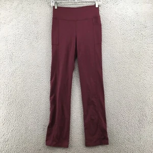 Skechers Leggings Womens S (actual 26x30) Burgundy Mid Rise Elastic Waistband - Picture 1 of 15