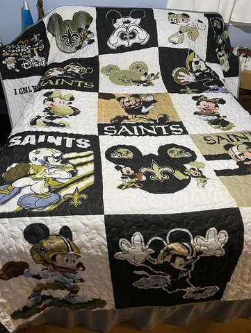 New Orleans Saints NFL Disney's Mickey Mouse Full Comforter Cover
