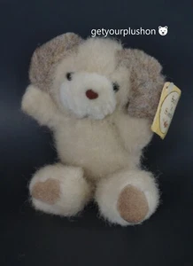 RUSS BERRIE SOFT 'N SUEDE SOFT PETS CUCCIOLO CANE PELUCHE NUOVO VECCHIO MAGAZZINO - Foto 1 di 2