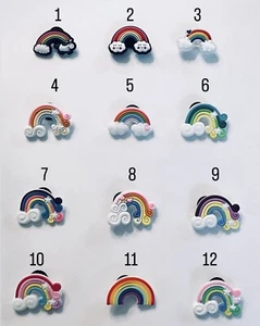 Colorful Rainbow Croc Charms YOU CHOOSE NEW! - Picture 1 of 2