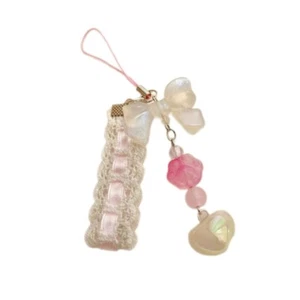 Noeud papillon ours coeur pendentif corde à suspendre téléphone chaîne sangle porte-clés accessoires - Photo 1 sur 10