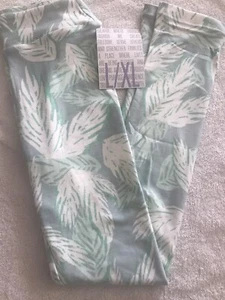 New LuLaRoe Kids L/XL Green White Tropical Palms Hawaiian 🦄 Unicorn 10/12 8+ - Picture 1 of 11