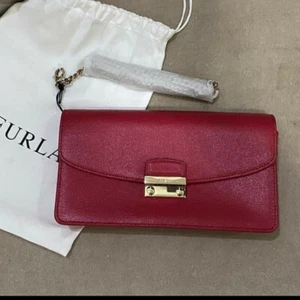 Borsa a tracolla Furla Julia piccola in pelle Saffiano nuova con etichette rubino - Foto 1 di 2