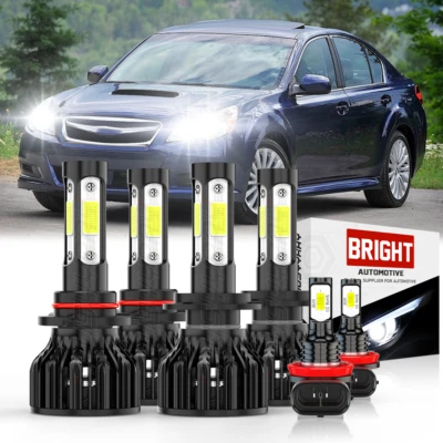 Para Para Subaru Legacy 2010 2011 2012 2013 2014 6x Faro LED + Luces Antiniebla Foto 1 de 4