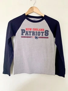 NFL Team New England Patriots child's size 8 3/4 Sleeve Baseball Tee - Picture 1 of 9