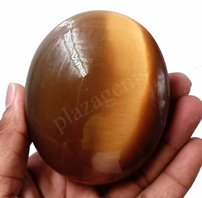 Piedra preciosa natural certificada MARRÓN ojo de gato más rara 1563,00 quilates FORMA OVALADA 5 ATT Foto 1 de 4