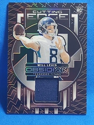 WILL LEVIS 2023 OBSIDIAN CUTTING EDGE MEMORABILIA CEM-WLE RC TITANS SP 33/199 - Image 1 of 2