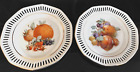 Lot of 2 Royal Frankonia West Germany Reticulated 7" Bread Desert Plates Fruit