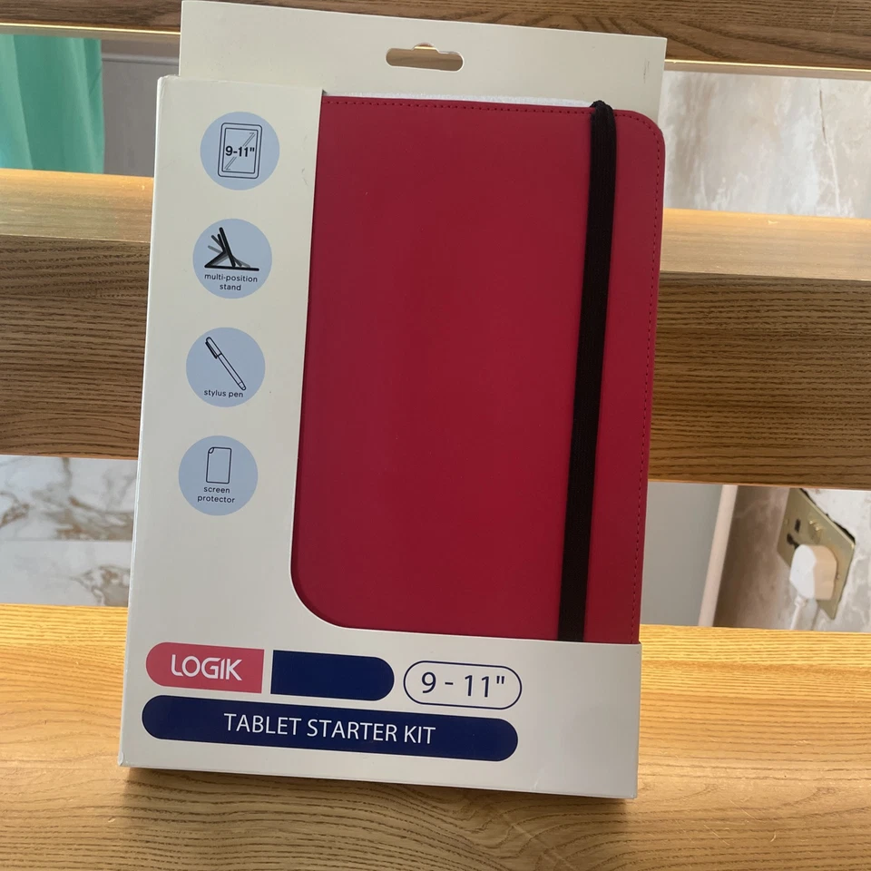 LOGIK L10USRD16 10" Tablet Starter Kit - Red,stylus pen and screen protector - Image 1 of 1