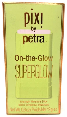 Barra hidratante Pixi By Petra On-The-Glow Superglow Highlight 0,6 oz nueva en paquete PetalDew Foto 1 de 3