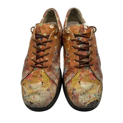Zapatos artísticos de cuero ICON The Kiss Gustav Klimt para mujer 8 hechos en EE. UU. arte para usar Foto 1 de 4