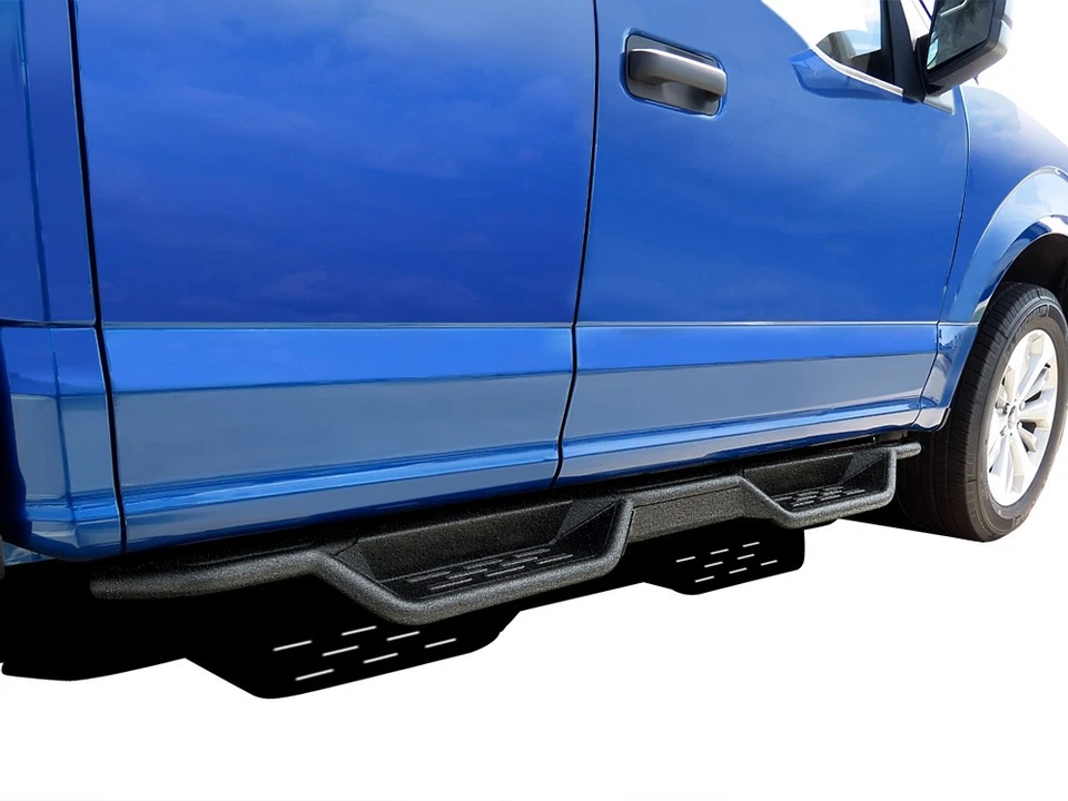 Barras Nerf de peldaño lateral negro APS para Ford F150 Super Cab 15-24 y 17-24 F250 Foto 1 de 4