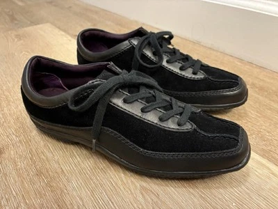 Zapatos para mujer AEROSOLES Oxford de gamuza negra talla US 7,5 excelente estado Foto 1 de 4