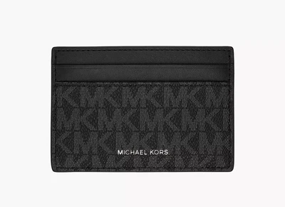 Michael Kors Men's Cooper Tall Card Case Wallet Credit Card Black Signature $78 - Image 1 of 2