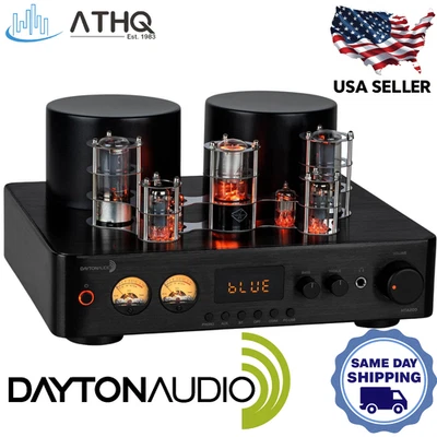 Dayton Audio 300-3850 HTA200 Integrated Stereo Hybrid Tube Amplifier 200 Watts - Image 1 of 4