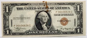 1935 A $1 ONE DOLLAR SILVER CERTIFICATE HAWAII WWII EMERGENCY ISSUE - Picture 1 of 6