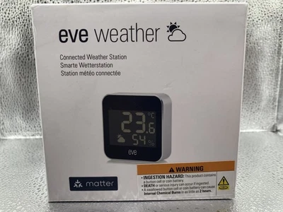 NEW Open Box Eve Weather Station Temperature with Apple Homekit Technology - Image 1 of 4