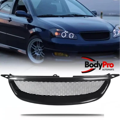Para Toyota Corolla RType JDM 2003-2008 negro capó delantero malla rejilla parachoques parrilla Foto 1 de 4