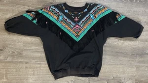 Sudadera vintage Hazel Woods moda suroeste volantes nativos para mujer 1X - Imagen 1 de 11