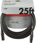Fender Professional Serie Mikrofon/Mikro XLR Kabel, schwarz, 25 Fuß