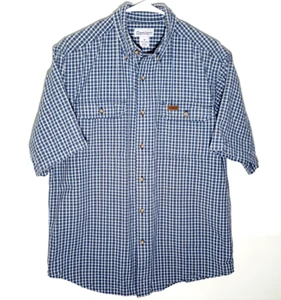 Carhartt Pocket Work Shirt | Blue Plaid Button Front | Official Mens Medium - Bild 1 von 7