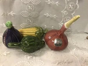 Vtg Italian Ceramic Art Pottery Vegt /TURNIP_ Onion Artichoke Corn STYLE HOUSE - Picture 1 of 10