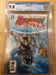 AQUAMAN #23.2 MT 9.8 CGC 3D LENTICULAR COVER PARSONS COVER JOHNS STORY WHITE PAG - Picture 1 of 2