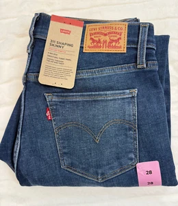 Levis Jeans Women 28x30 Blue Denim 311 Shaping Skinny Stretch Tummy Panel Casual - Picture 1 of 11