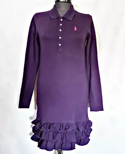 VINTAGE AUTHENTIC RALPH LAUREN PURPLE COTTON GIRL DRESS SHIRT-SIZE:US;12-14/ 152 - Picture 1 of 6