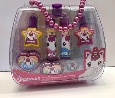 Новый Sanrio x кромки Smackers Uncorn сумочки комплект Chapstick лак для ногтей прозрачный чехол - Изображение 1 из 4