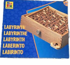 Pavillon Geschicklichkeitsspiel•Labyrinth aus Holz (32 x 28 cm)•mit 2 Kugeln 👍
