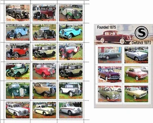 Stamp block+sheet Singer Automobiles Car company Naxcivan issue 2021 - Picture 1 of 1