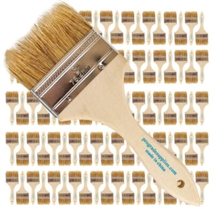 96 Pack - 3" Chip Brushes for Paints, Stains, Varnishes, Glues & Gesso - Picture 1 of 7