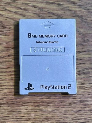 Official Genuine OEM Sony PlayStation 2  PS2 Memory Card  Original SILVER - Image 1 of 2