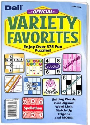 DELL Official Variety Puzzles - Favorites 2024 Unused! Foto 1 de 2