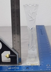 Vaso vintage Hobstar Within Star vetro taglio smerigliato modello geometrico - Foto 1 di 9