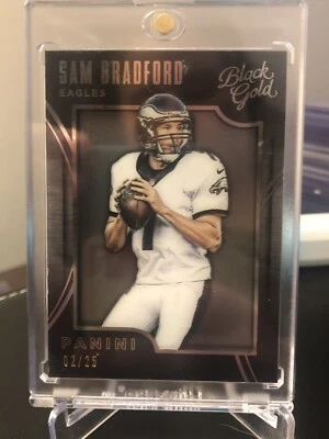 2015 Panini Black Gold White Gold Foil #43 Sam Bradford /25 - NM-MT - Image 1 of 2