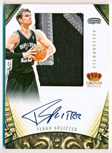 2012-13 Preferred Tiago Splitter Crown Royale Silhouette Patch Auto #262 (02/10)
