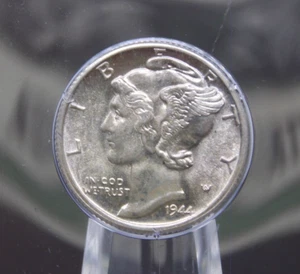 1944 "D" Mercury Dime 10c PCGS MS64 FB *FULL BANDS* #939 CAC BU Unc 🔥RATTLER🔥 - Picture 1 of 5