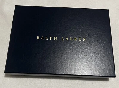 Ralph Lauren Auténtica Caja de Regalo Vacía Azul Dorado 10.5”*16”*2.25” Foto 1 de 3