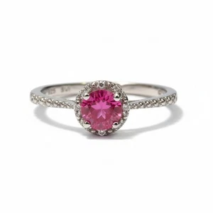 Celebration Gems Sterling Silver Ruby and Diamond Accent Frame Ring - Picture 1 of 3