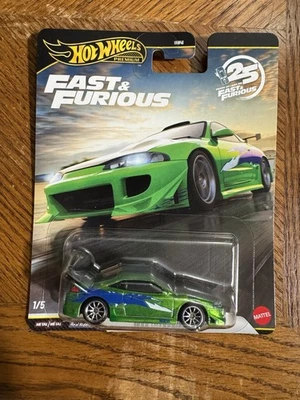 Hot Wheels Premium Fast & Furious 25 años 1995 Mitsubishi Eclipse 1/5 Chase! Foto 1 de 2
