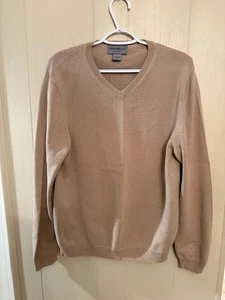 Herren Eddie Bauer Pullover Pulli Beige V-AUSSCHNITT Gr. M Brustumfang 44" - Bild 1 von 9