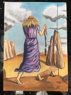 Salvador Dali Drawing on paper (Handmade) signed and stamped mixed media - Image 1 of 4