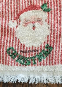 Vintage Baby Boy/Girl  Santa Christmas Bib Royal Terry of California - Picture 1 of 6