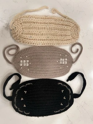 3 encantadoras diademas tejidas de colección para damas con cuentas hechas en Italia Japón Foto 1 de 4