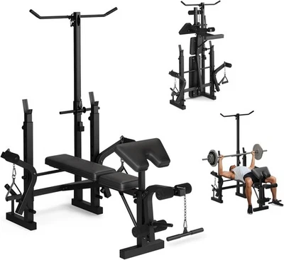 6-In-1 Foldable Adjustable Weight Bench Set with Leg Extension & Preacher Curl - Image 1 of 4