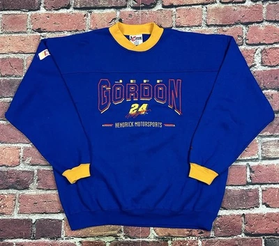 Винтажная мужская толстовка Jeff Gordon Crewneck XL NASCAR #24 Hendrick 90-е Y2K - Изображение 1 из 4