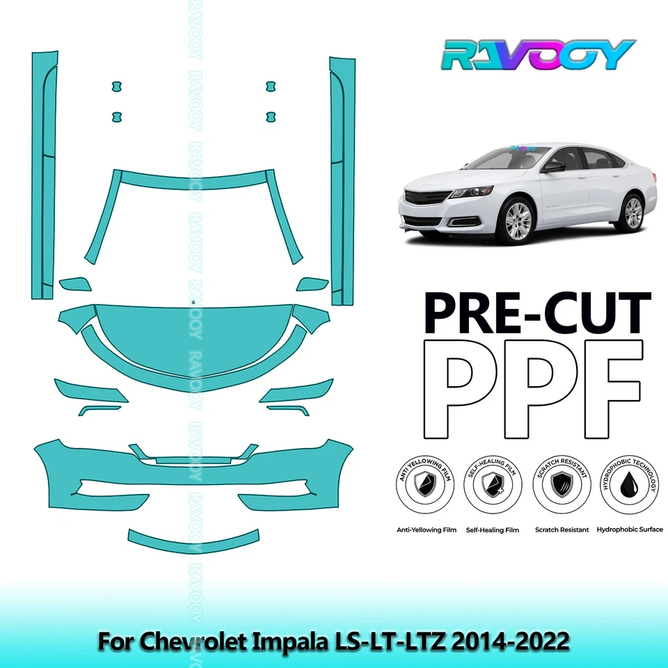 Kit PPF de protección de pintura precortada para Chevrolet Impala LS-LT-LTZ 2014-2022 Foto 1 de 4
